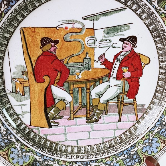 Royal Doulton English Cavaliers Dinner Plate Series Ware Englishmen Smoking (su1 - Picture 2 of 7